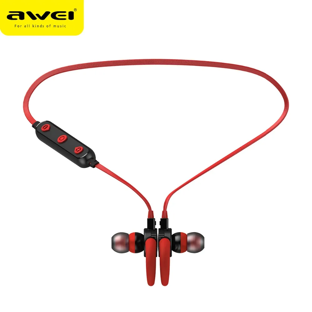 

Newest AWEI B925BL Magnetic Wireless earphone Bluetooth headphone Voice control Noise Reduction with microphone standby 200hours