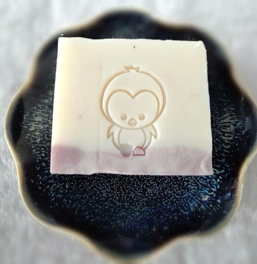 

Free shipping penguin handmade soap pattern Mini diy soap stamp chaprter seal 2.5*4CM
