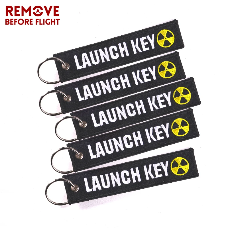 Fashion Nuclear Launch Key Chain Bijoux Keychain for Motorcycles and Cars Gifts Tag Embroidery Key Fobs OEM Keychain Bijoux 7
