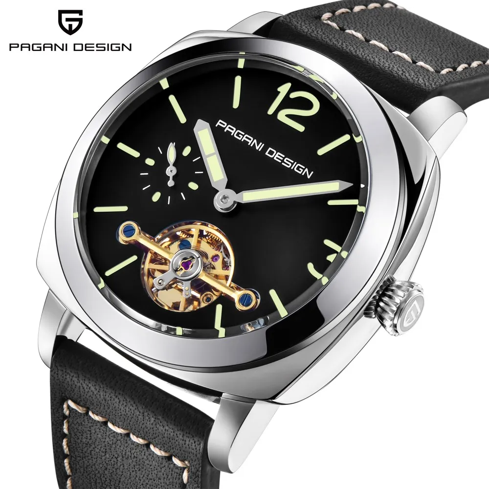 

2018 New PAGANI DESIGN Luxury Brand Men's Watch Automatic Mechanical High Quality Leather Military Waterproof Watch Reloj Hombre