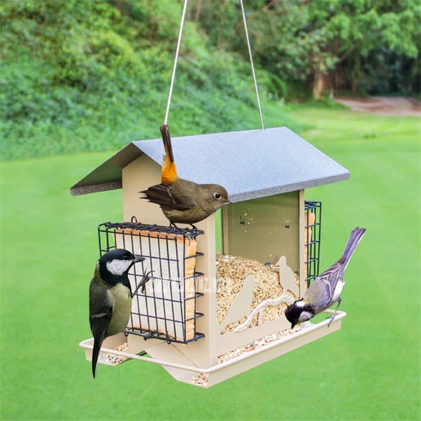 CW3138 креативная уличная кормушка для птиц сад балкон поле для птиц контейнер для еды парк птичий домик принадлежности для кормления птиц горячая распродажа