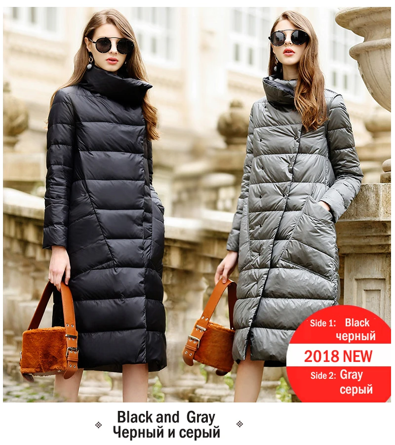 Duck Down Jacket Women Winter 2019 Outerwear Coats Female Long Casual Light ultra thin Warm Down puffer jacket Parka branded