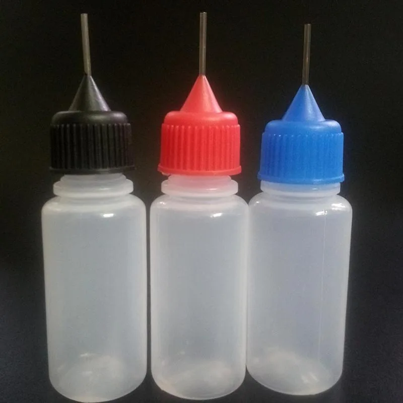 200pcs 10ml PE Empty E liquid Needle Bottle Plastic Dropper Bottles With Screw Metal Needle Caps for Vape E juice