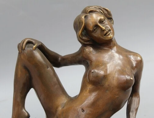 006999 " Западная бронзовая скульптурная живопись отдых Обнаженная женщина обнаженная статуя красавицы