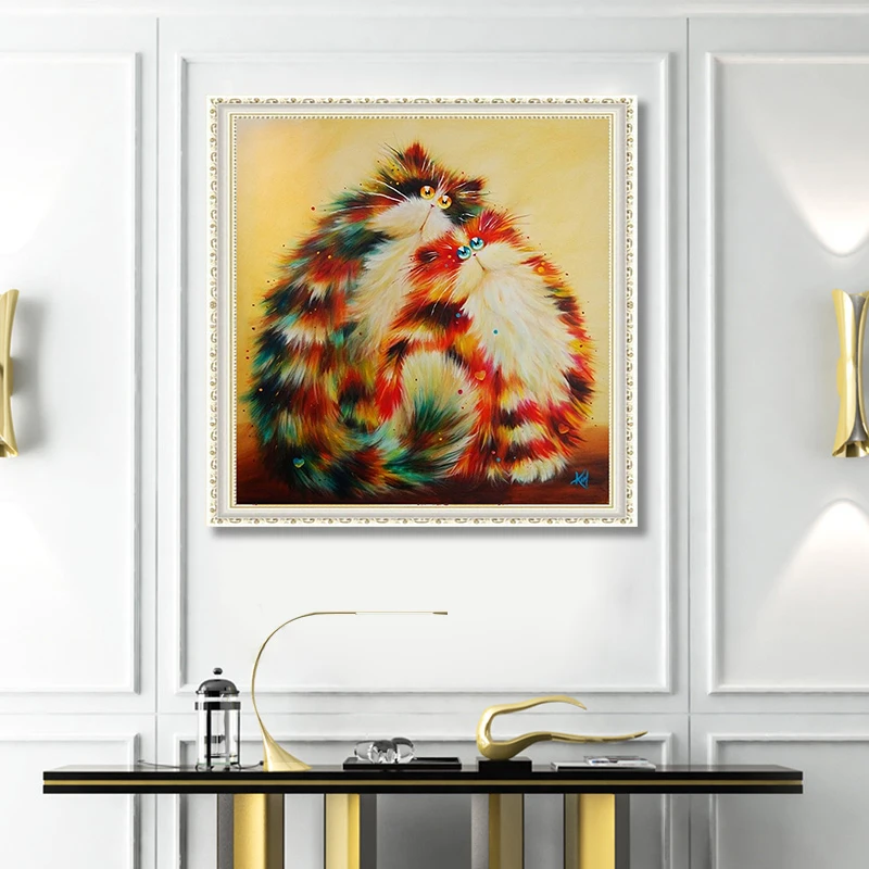 DIY Diamond Painting Animal Persian cat with seven colors Cross Stitch Mosaic diamond embroidery Needlework Patterns Full | Дом и сад