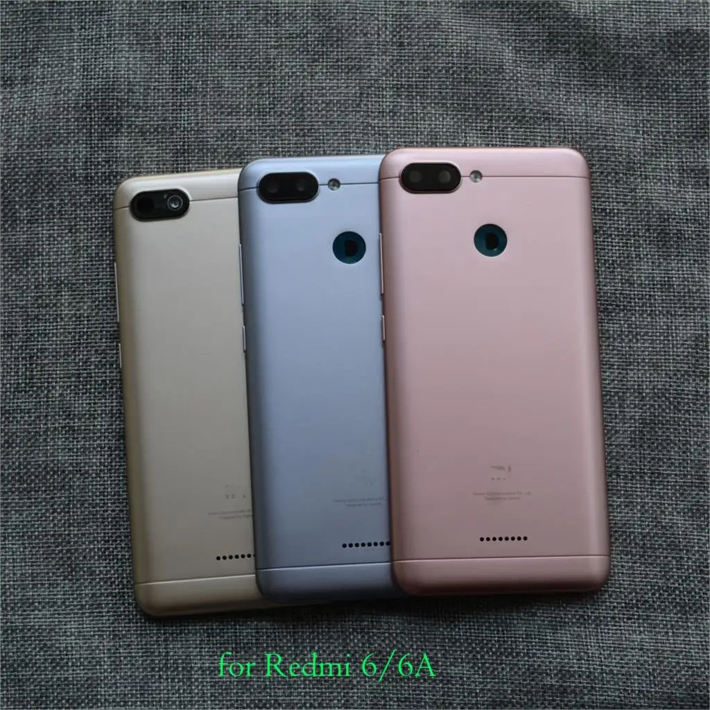 Новая Оригинальная задняя крышка аккумулятора для Xiaomi Redmi 6 6A Redmi6 с объективом