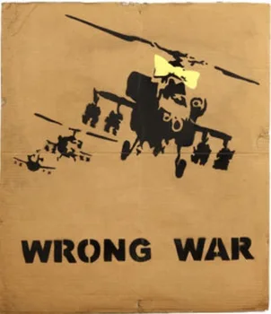 

Wrong War Armed Helicopter Banksy Street Art Decorative Kraft Poster Canvas Painting Wall Sticker Home Decor Gift