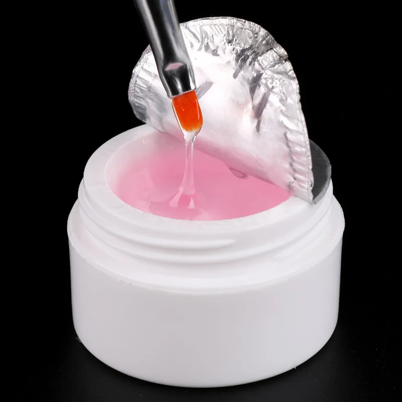 15 مللي UV بناء الكريستال هلام ل الاكريليك UV بناء جيل أظافر بالرسومات بالأشعة فوق البنفسجية Nailart الفرنسية ناجل نصائح الوردي/الأبيض/واضح تمديد ه...