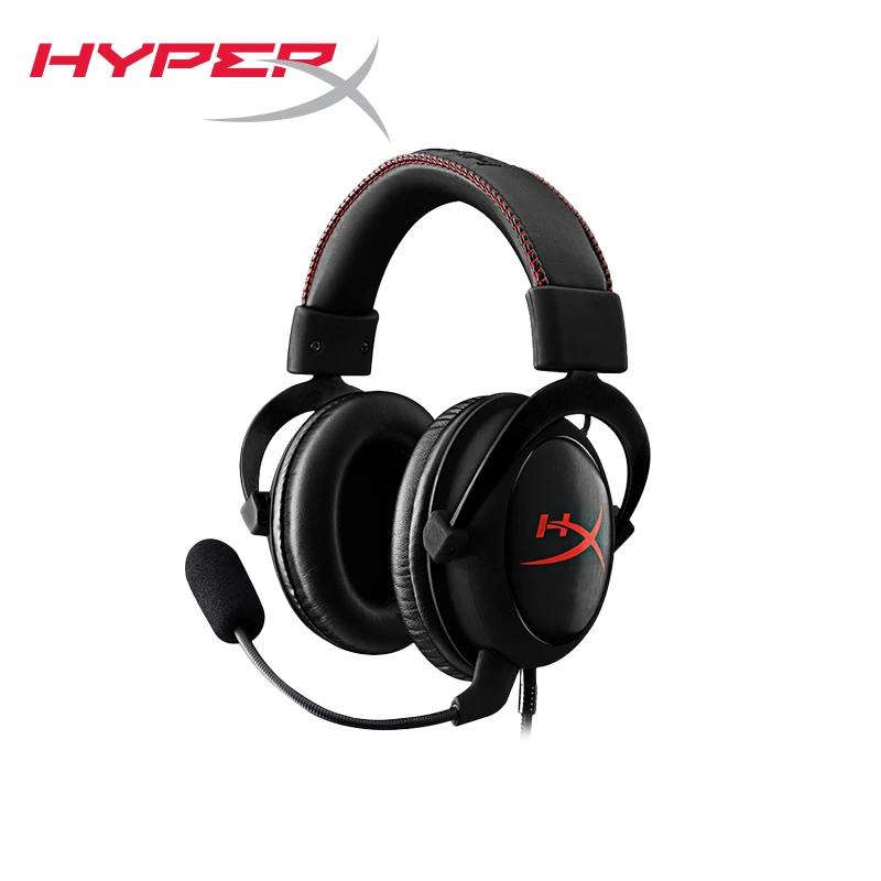 Оригинальная игровая гарнитура KINGSTON HyperX Cloud Core, подходящая для компьютера, телефона, планшета, наушники с микрофоном - Цвет: Красный