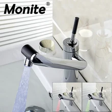LED rotate faucet water Bathroom Faucet Kitchen Swivel Faucet Hot And Cold Mixer Taps basin Sink Faucet