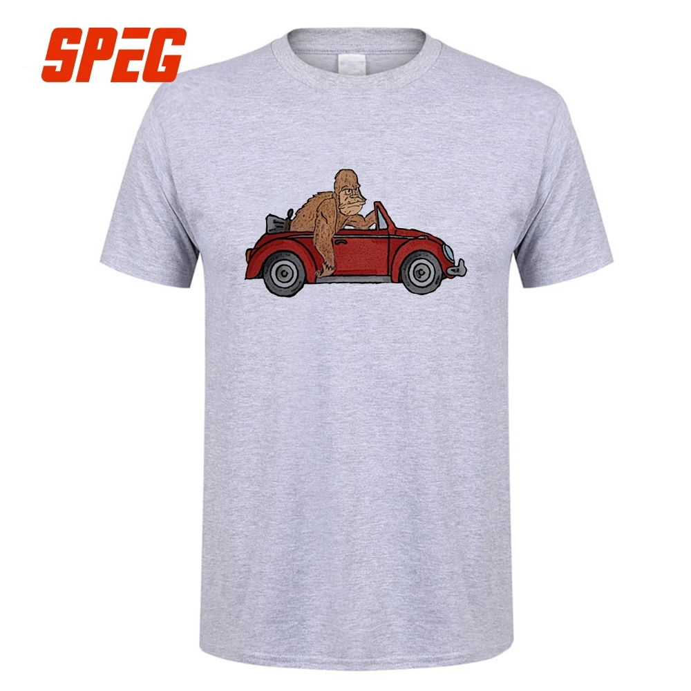 Bigfoot Driving A Beetle T font b Shirt b font Funny font b Men b font