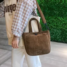 Холщовая Сумка для отдыха, Женская Вельветовая Сумка-тоут, Женская Повседневная сумка через плечо, складная многоразовая пляжная сумка для покупок