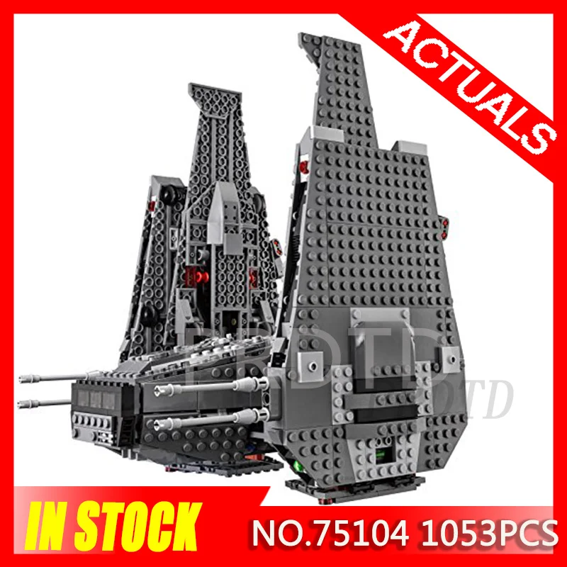 

75104 STAR Toy The Force Awakens Kylo Ren Command Shuttle Model STARWARS Building Kits Blocks Bricks LegoING Boy Gift WARS