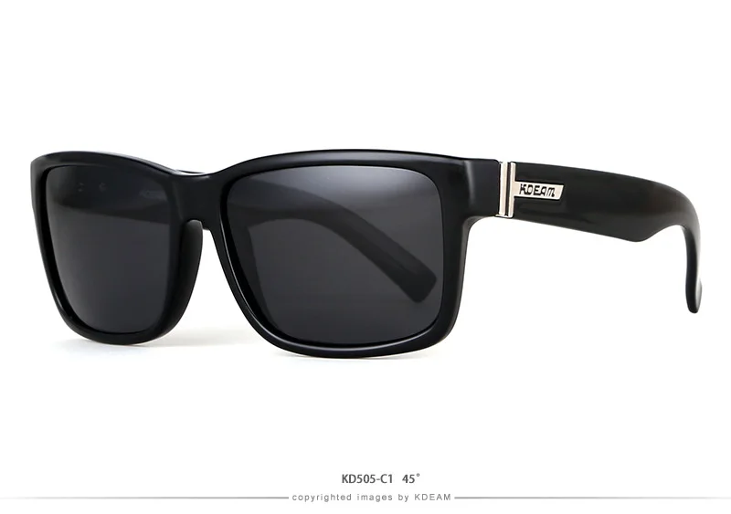 KDEAM Новые поляризованные мужские солнцезащитные очки с зеркальным покрытием UV400 Роскошные брендовые дизайнерские унисекс спортивные солнцезащитные очки для вождения