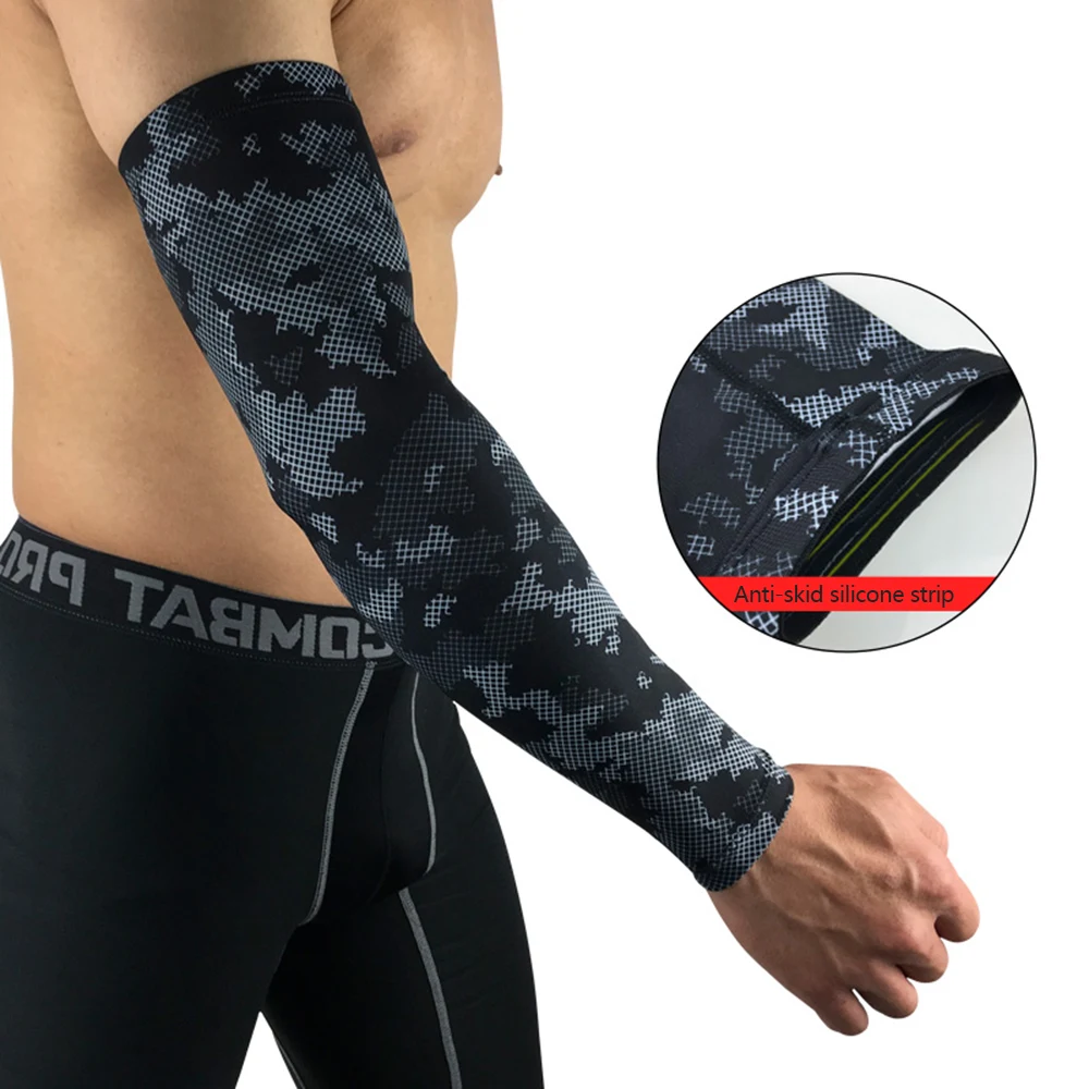 Men Sun Cycling Sleeves Arm Warmers Breathable Quick Dry UV Protection Camo Arm Sleeve Lycra Running Camping Golf Arm Covers Men Sun Cycling Sleeves Arm Warmers Breathable Quick Dry UV Protection Camo Arm Sleeve Lycra Running Camping Golf Arm Covers