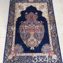 3'x4. 5' 230 линии ручной работы Шелковый Восточный персидских Ковры ручной ковер из шелка для украшения дома