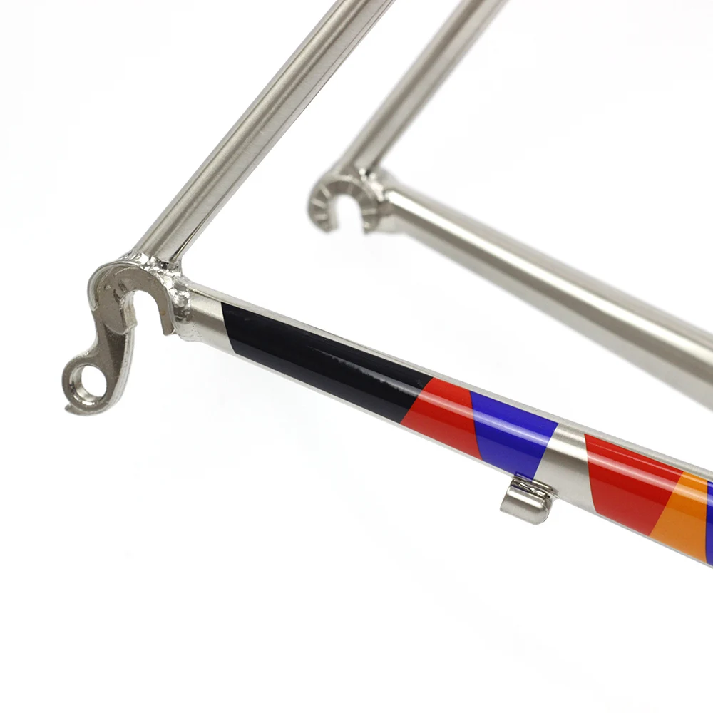 Best TSUNAMI Chrome Frame Carbon Fork Heat Treatment Steel Road Bike 700C Classic CR-MO Frameset Caliper Brake Silver or Chameleon 9 Best TSUNAMI Chrome Frame Carbon Fork Heat Treatment Steel Road Bike 700C Classic CR-MO Frameset Caliper Brake Silver or Chameleon 9