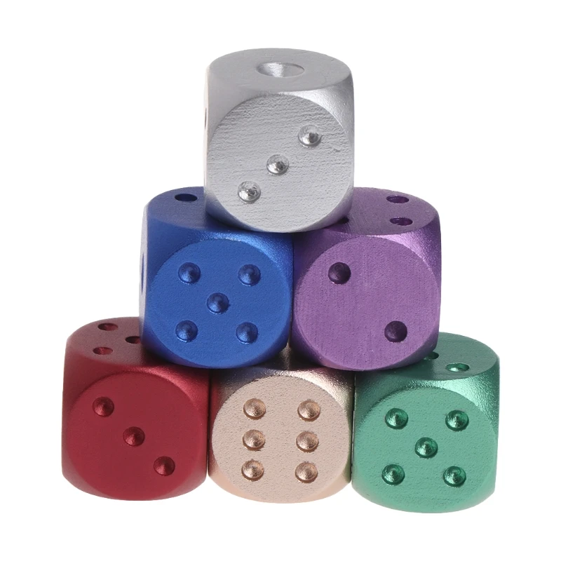 

Dices Aluminum Polyhedral Metal Solid Club Bar Dice Playing Game Tool 16mm