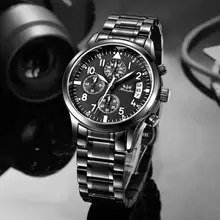 Mens Watches Famous Top Brand Hcandice Waterproof Man Dress clock Chronograph Luminous Business Quartz Wrist Watches For Male