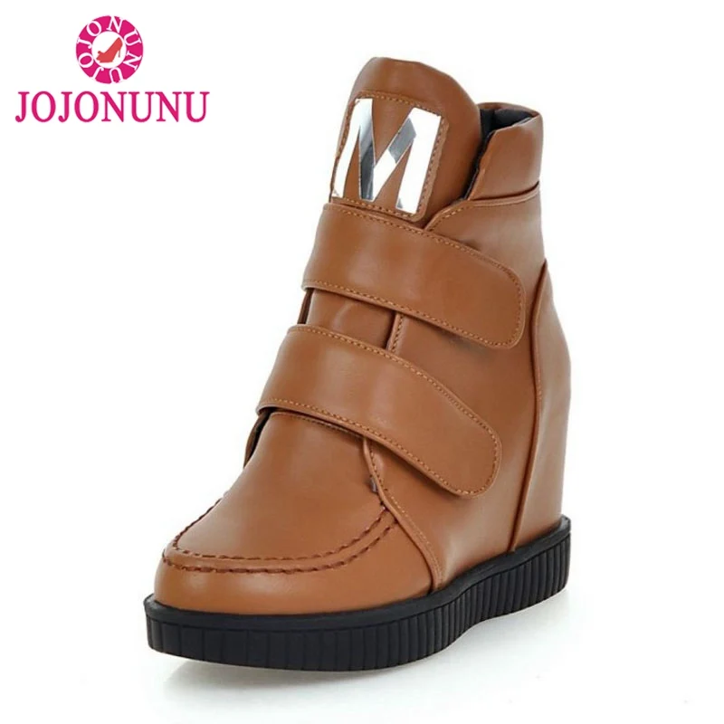 

FITWEE Women Ankle Boots New Winter Fashion Print Round Toe Hidden Heels Fur Warm Boots Thick Bottom Shoes Women Size 34-43