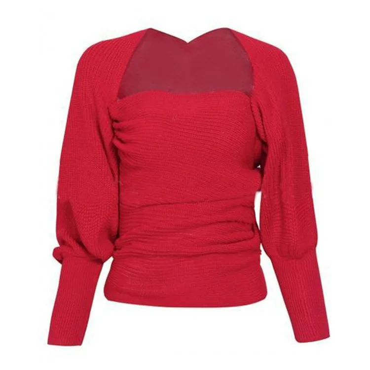 LOGAMI New Arrival Short Shrugs For Women Long Sleeve Sexy Irregular Pullover Female Sweaters