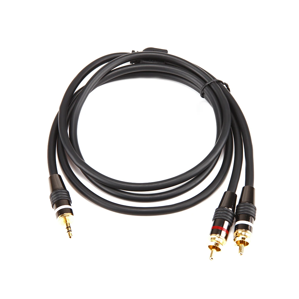 1.5M 3.5mm Male Stereo plug Jack TO 2 RCA Stereo Phone Audio Speaker