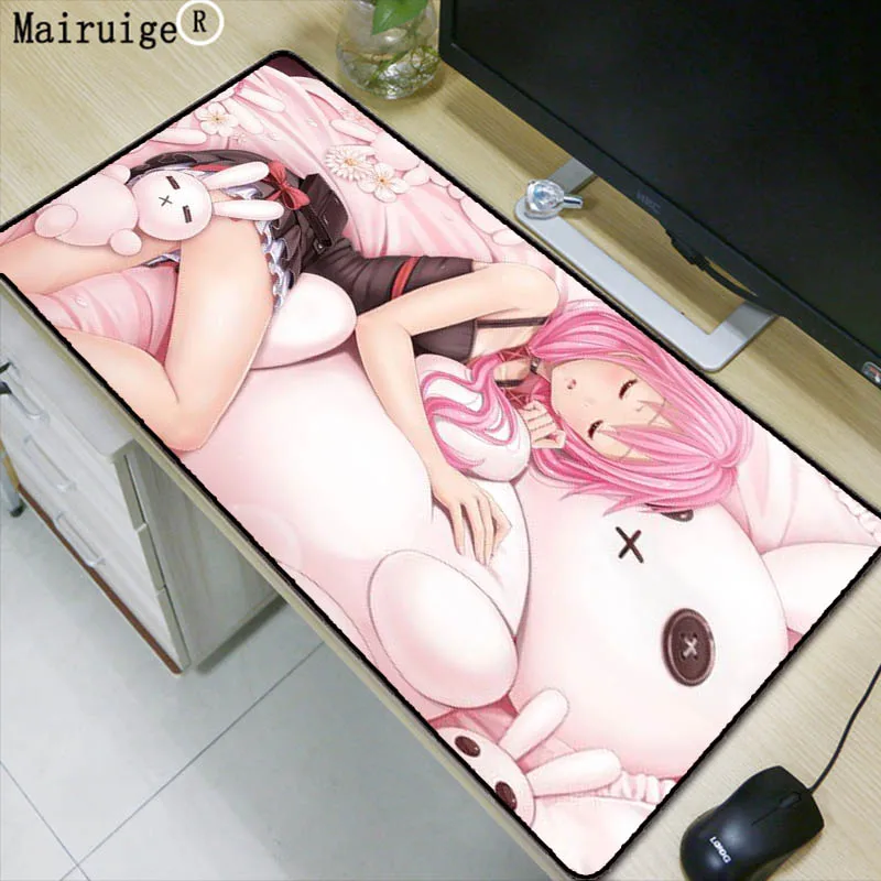 

Mairuige Anime Girl Sleeping Large Mouse Pad Gamer Locking Edge Keyboard Mouse Mat Gaming Desk Mousepad for CS GO LOL Dota Game