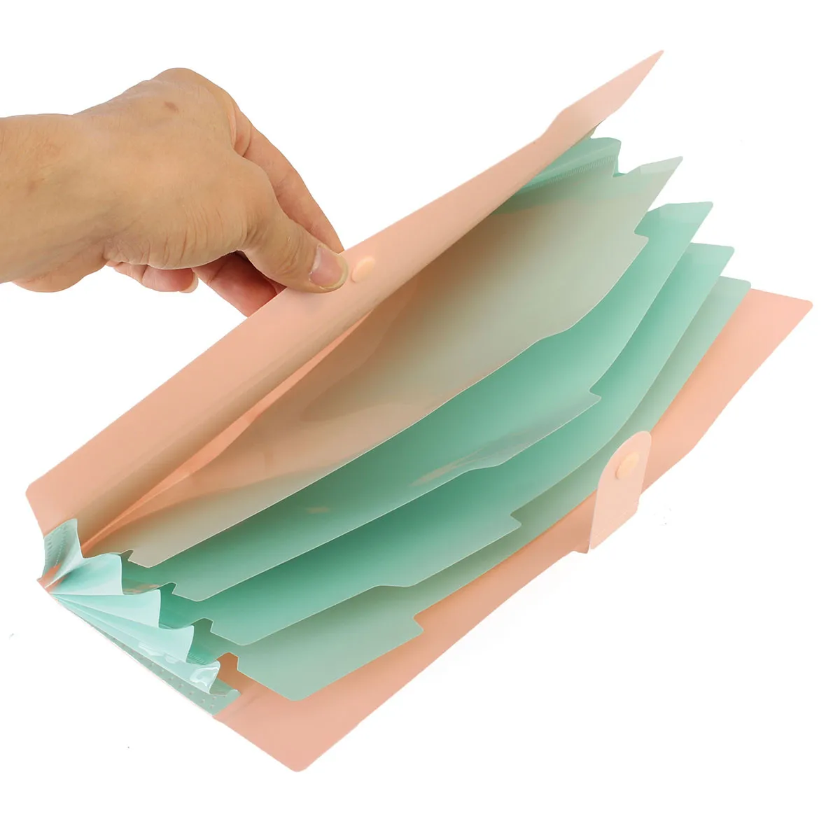 Пластиковый случайного цвета archive файл сумка A4 Kawaii улыбка водонепроницаемый файл папка 5 слоев документов сумка держатель Чехол офисные
