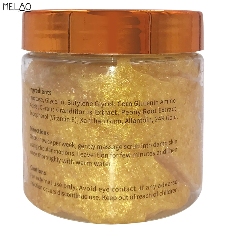 MELAO 24 К золото скраб для тела древний антивозрастной лица Exfoliante устойчивое