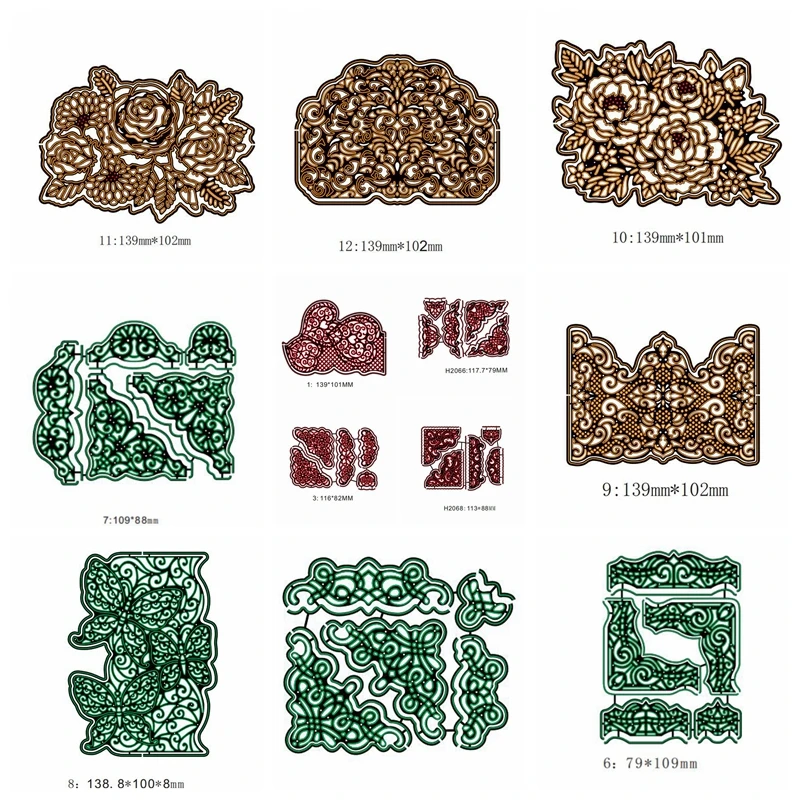 

Lace Border Edge Frame Metal Cutting Dies Stencil for DIY Scrapbooking Photo Ablum Decorative Embossing Paper Cards Crafts 2019