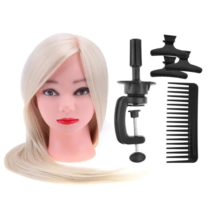 Kopen Mannequins Hoofd Met Beugel Salon Kappers Kam Clips Haar Styling Training Tool Mannequin Hairstyling Braid Praktijk