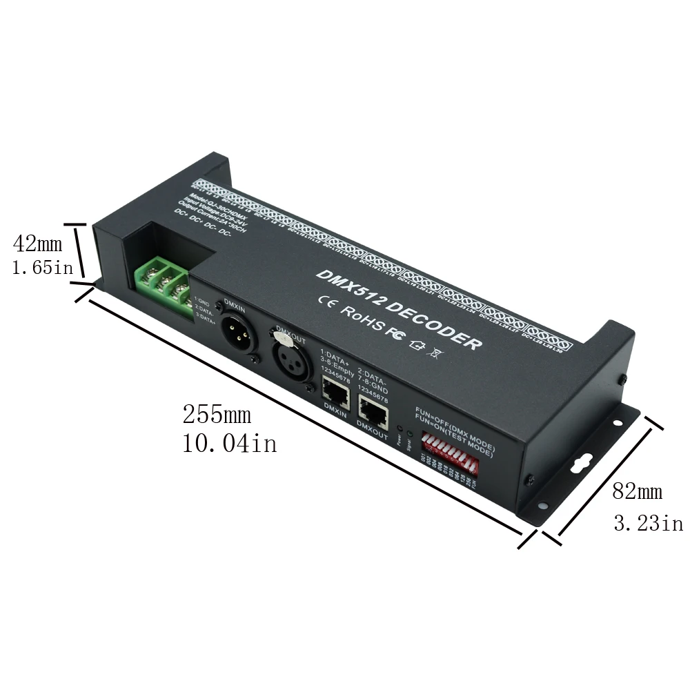 DMX 512 декодер 30 Каналы RGB контроллер Украшенные Светодиодные ленты освещения