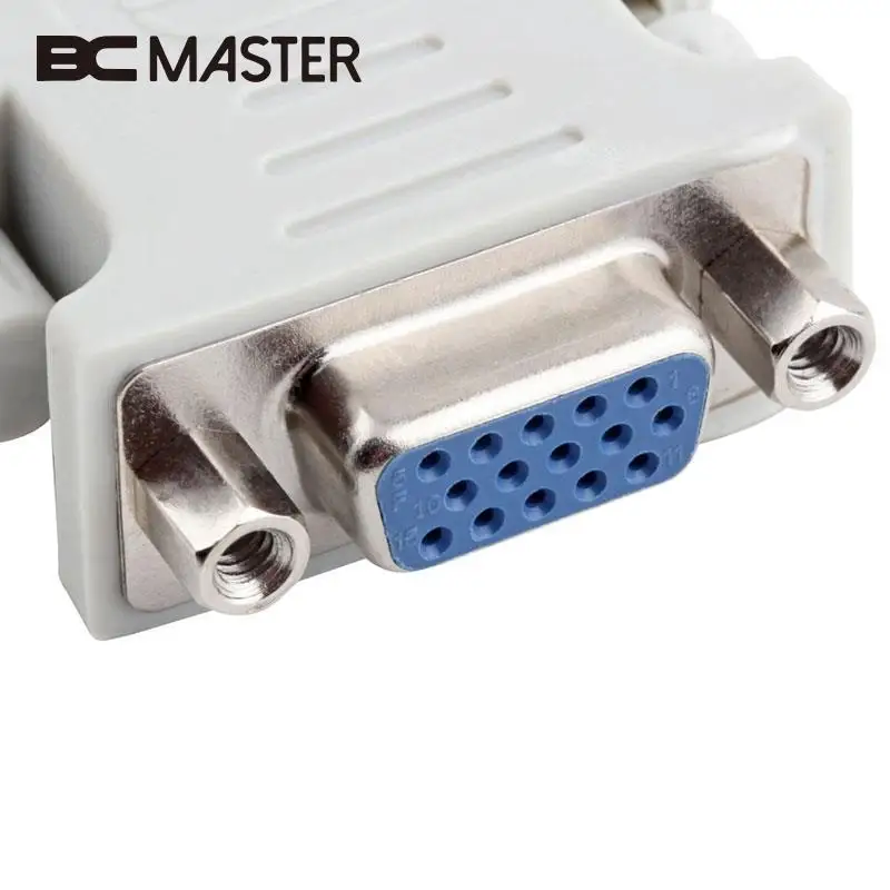 BCMaster DVI Мужской 24+ 5 Pin к VGA Женский конвертер адаптер аудио видео кабели для DVD HD ТВ ПК ТВ проектор