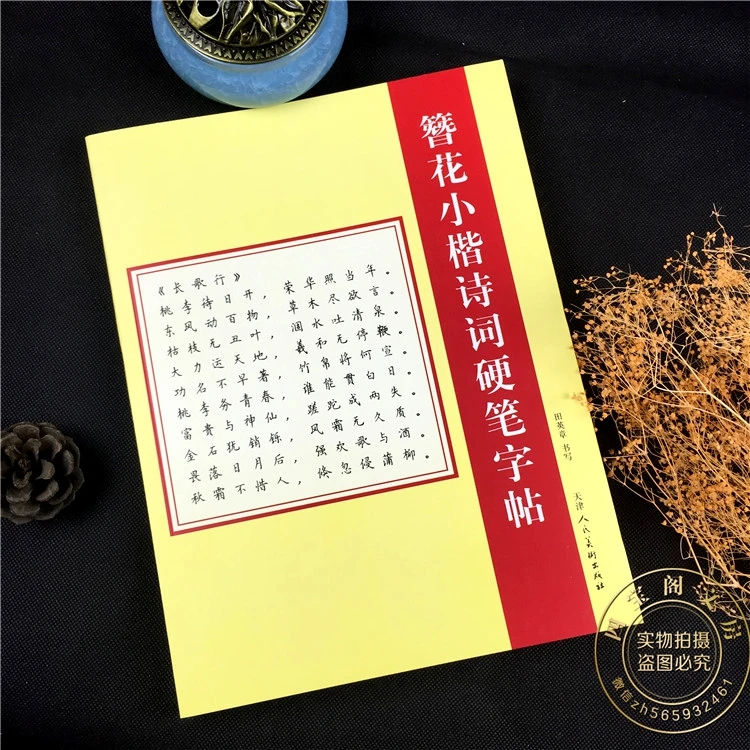 

Chinese character poems pencopybook Chinese Regular script calligraphy pen copybook with 252 pages for practice hanzi