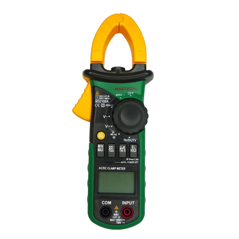Buy MS2108A Digital Clamp Multimeter Auto Range 4000 Counts LCD Display Data