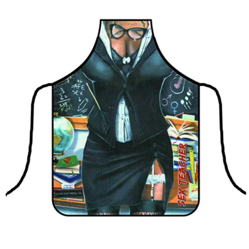 New Arrival Creative 3D Funny Apron Super Hero Kitchen Apron Man Women Sexy Aprons Waterproof Dinner Party Cooking Pinafore
