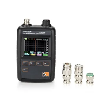 

High Sensitive HF Vector Impedance Antenna Analyzer KVE60C Professional Tester 0.5MHz-60MHz for Walkie Talkie