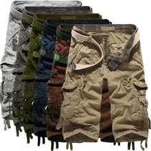 Top Verkauf 2017 Sommer Wadenlangen Cargo herren shorts multi-tasche Solide Männer Strand Shorts Capris