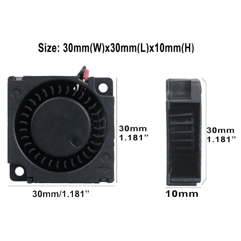 1 stück Gdstime 30x30x10mm Dual Kugellager DC 24 v Bürstenlosen Kühlung Gebläse 30mm x 10mm 3 cm 3010 3D Drucker 2Pin Kaufen