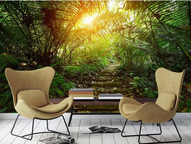 

Fantasy 3D Wall Wallpapers tree forest Pastoral style 3D Nature scenery Backdrop Wallpaper Living room Papel de parede