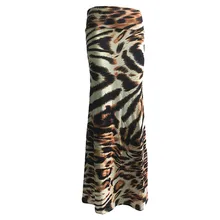 Длинные юбки с высокой талией удобные дышащие модные праздничные милые повседневные пляжные юбки с принтом Большие размеры, S-3XL 35AP24