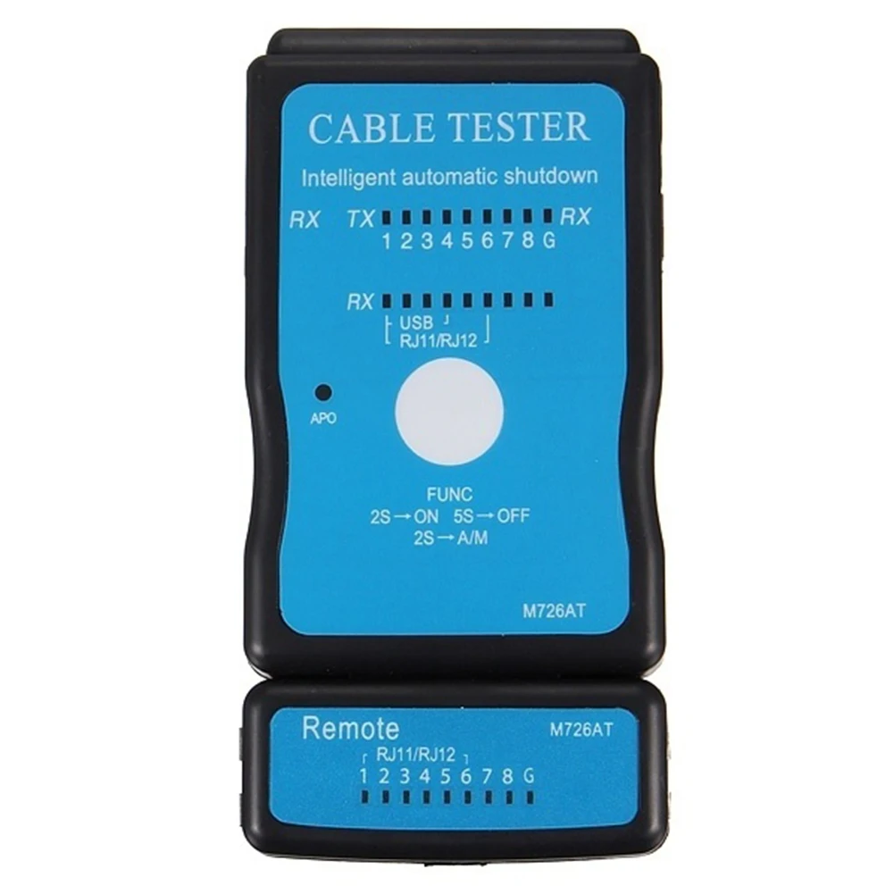 

RJ45 RJ11 With LED Indicator Intelligent Portable Cable Tester Network Ethernet LAN USB Breakdown Test Automatic Shutdown