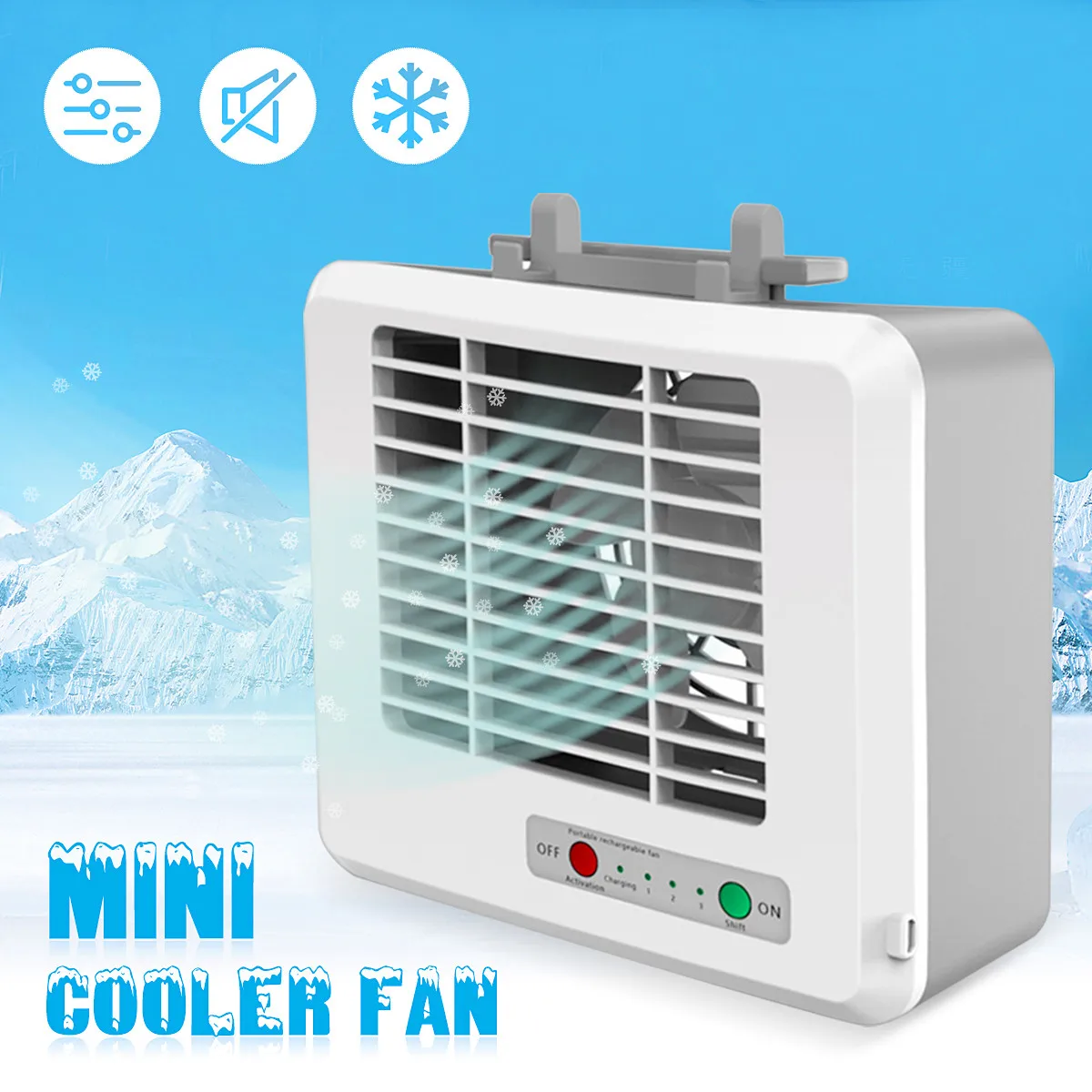 

USB Mini Portable Air Conditioner Fan Desktops Humidifier Air Cooling Fan Air Cooler Fan for Home With Mobile Phone Holder New