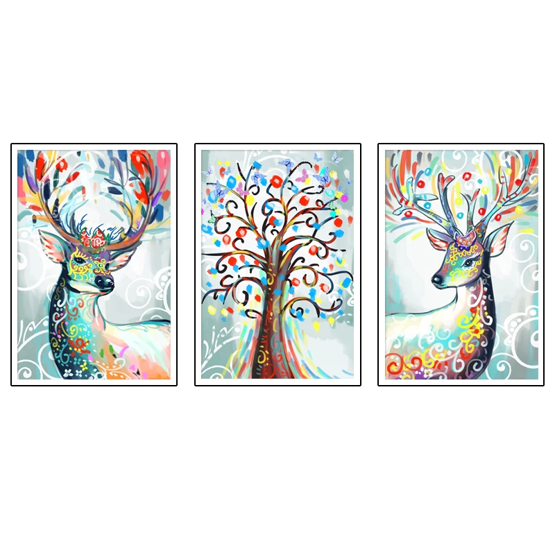 

DIY elk diamond painting elk Triple diamond embroidery cross stitch kits elk Triple Diamond Mosaic with full rhinestones craft