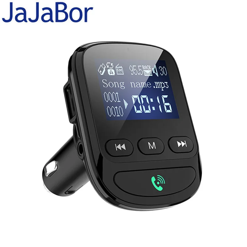 JaJaBor FM Transmitter Wireless Handsfree Bluetooth Carkit Bluetooth 5.