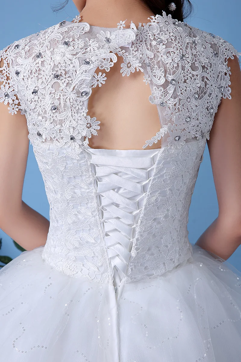 Vestido de Casamento Vestido de Noiva Vestidos de Casamento para Mulheres Vestido de Princesa de Luxo Lace Bola Vestidos Tamanho Grande up 5 Casamentos e Eventos