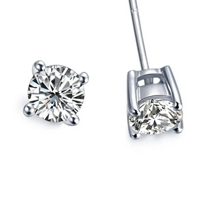Clic Brand Earrings Stud For Women Real Gold 18k Basket 2ct Clic Brand Earrings Stud For Women Real Gold 18k Basket 2ct Moissanite Diamond