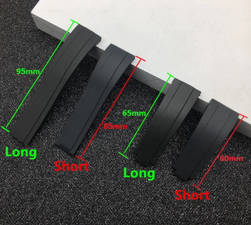 20 мм черный натуральный силиконовый резиновый ремешок для часов Ремешок для ролевого ремешка Daytona Submariner GMT OYSTERFLEX браслет логотип на