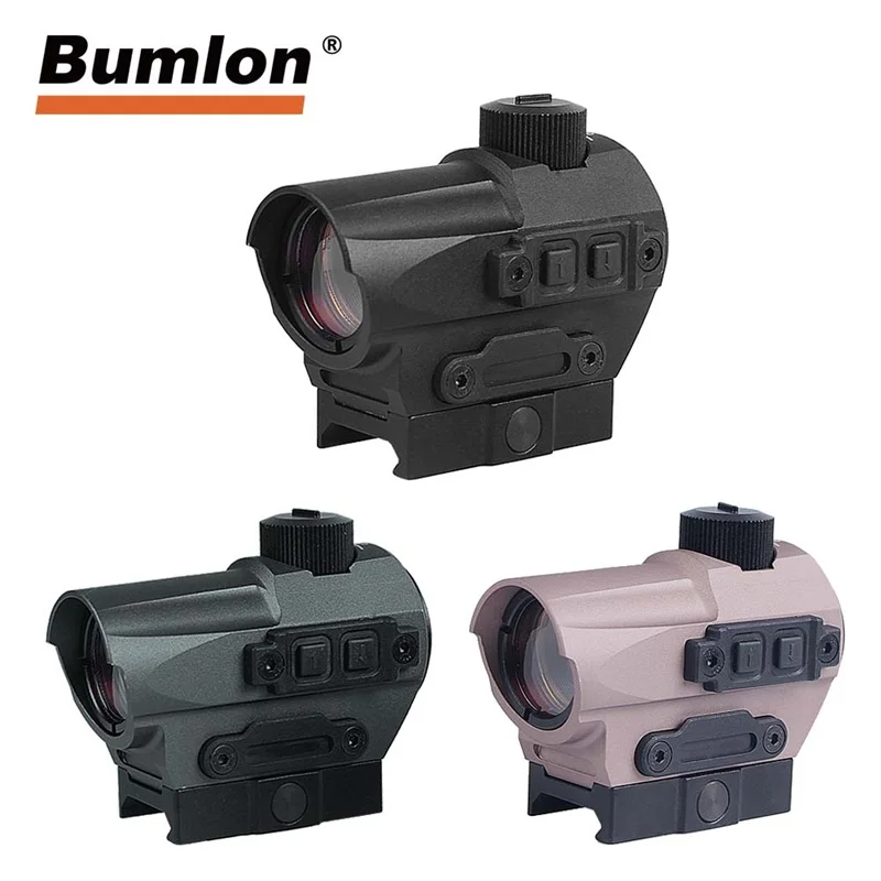 Tactical 1.5 MOA QD Red Dot Sight with Riser Mount 10 Brightness Settings fit Picatinny Rail for Hunting Airsoft (4)
