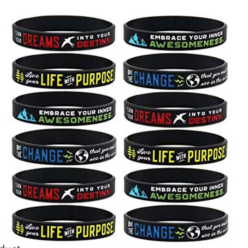 1 шт. браслет с мотивирующей судьбой Inspire Be the Change Live with Purpose|Браслеты-манжеты| |